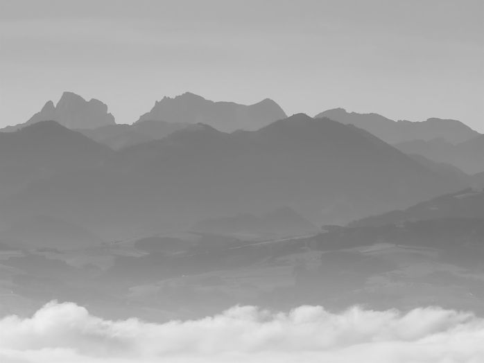 Ansicht des Berglandes